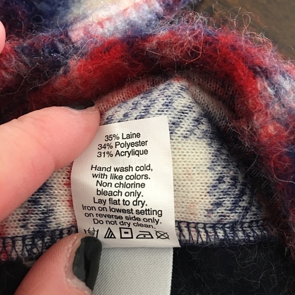 Madewell Red Brushed Plaid Pullover - Picture 5 of 5